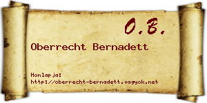 Oberrecht Bernadett névjegykártya